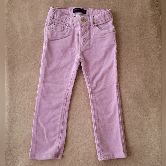 Levi's Girl Purple Pink Courduroy Slim Straight Fit Pants Size 3T - Picture 5 of 5